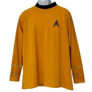 Vintage Rubie's Star Trek Original Series TOS Yellow Kirk Uniform Costume sz XL